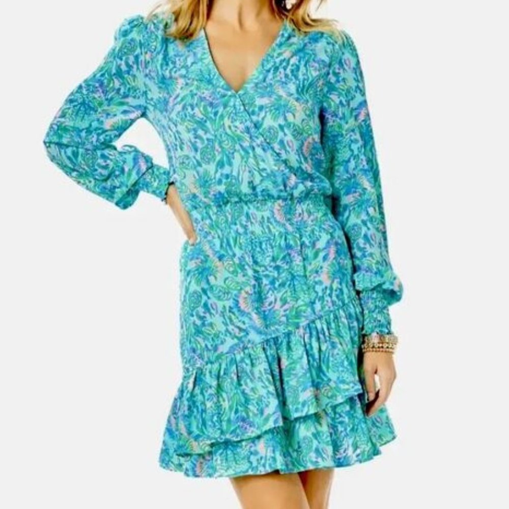 Lilly Pulitzer NWT Cristiana Dress Coral Of The Story. Size 10